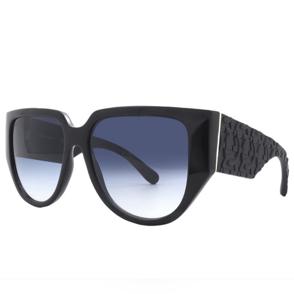 Salvatore Ferragamo Blue Gradient Browline Sunglasses SF1088SE